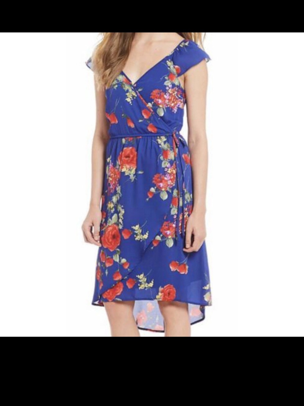 Skies Are Blue Vibrant Floral Dress crossback size small NWT